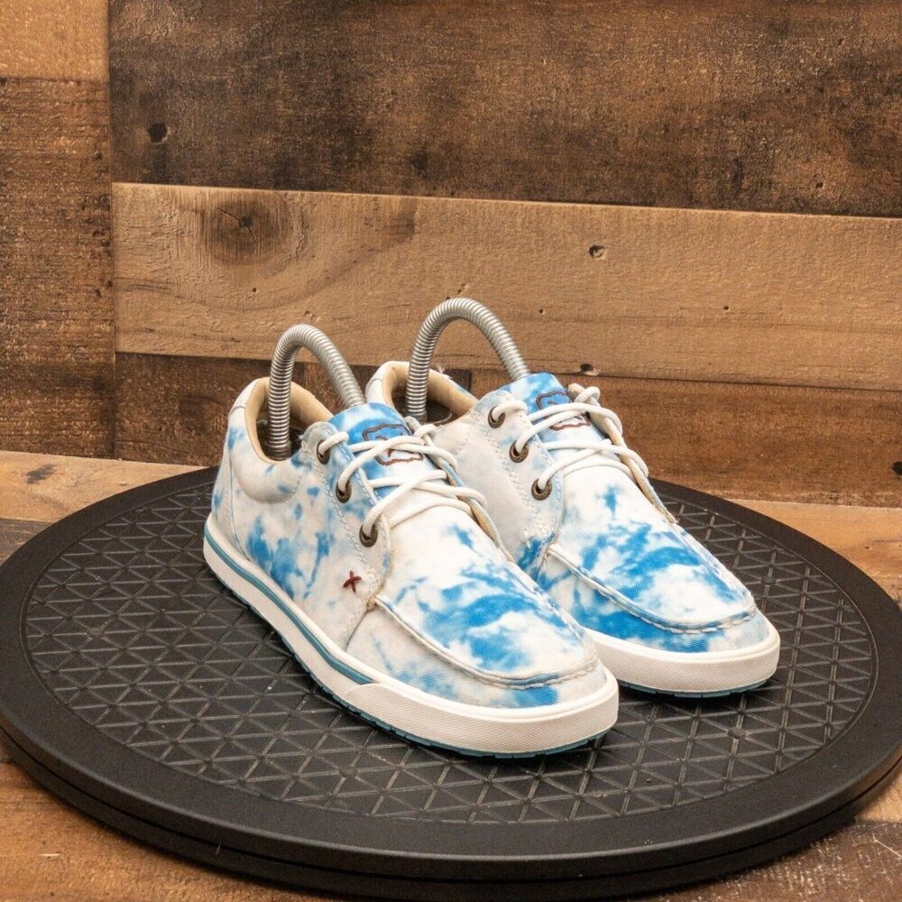 TWISTED X HOOEY LOPERS TIE DYE WOMENS CASUAL SHOES BLUE WHITE SIZE 5.5M - Picture 3 of 9
